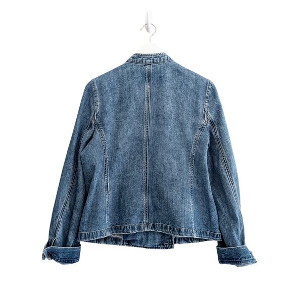 Lauren Ralph Lauren Denim Officer’s Jacket Women’s Size 12 Indigo Wash Blue - Picture 5 of 10